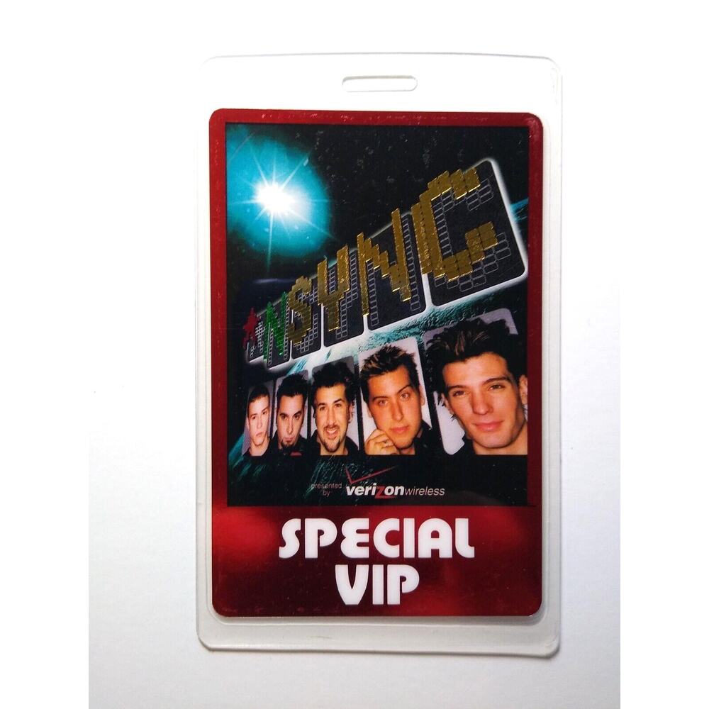 NSYNC Backstage Pass VIP Plastic Laminated Justin Timberlake Laser Foil 2001